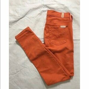 7 For All Mankind Gwenevere Orange skinny jean